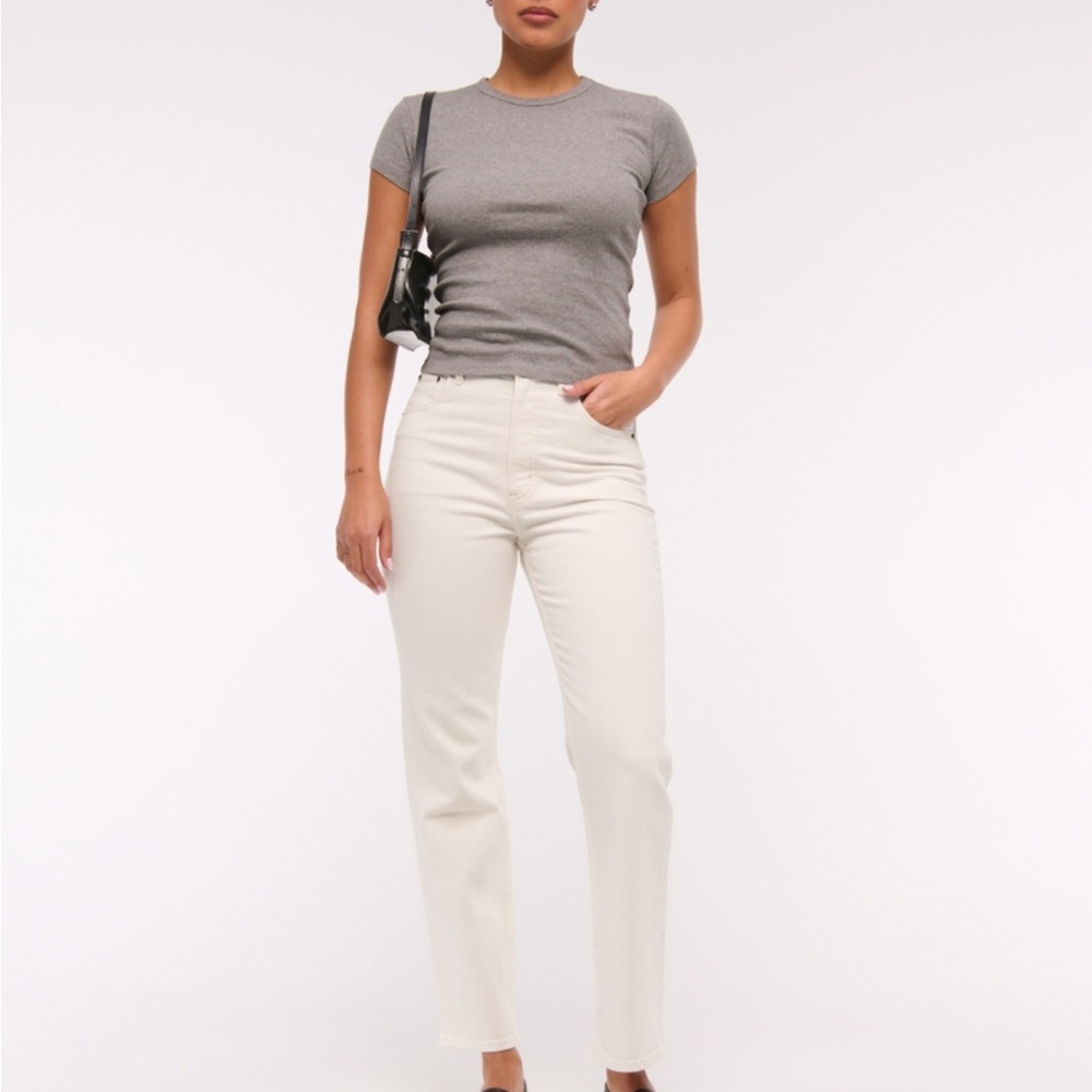 Abercrombie & Fitch curve love ankle straight ultra high rise jean